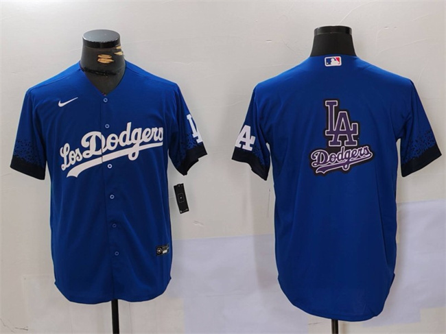 Men's Los Angeles Dodgers Blue Team Big Logo City Connect Cool Base Stitched Baseball Jersey Men's Los Angeles Dodgers Blue Team Big Logo City Connect Cool Base Stitched Baseball Jersey